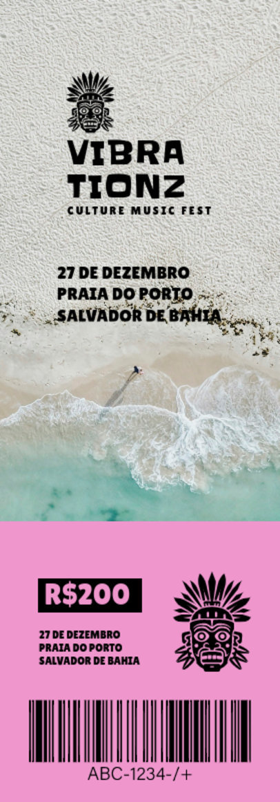 Ticket Design Template for a Culture and Music Festival