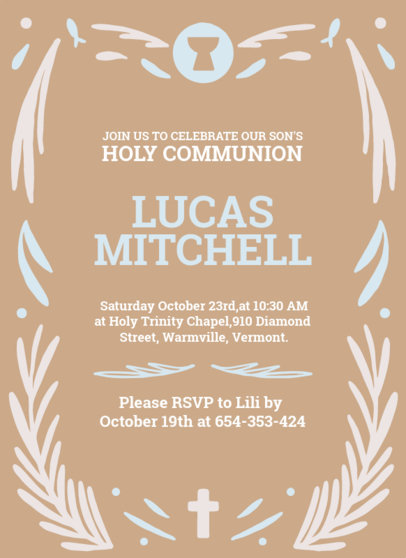 Greeting Card Maker to Celebrate a Kid's Catholic First Holy Communion