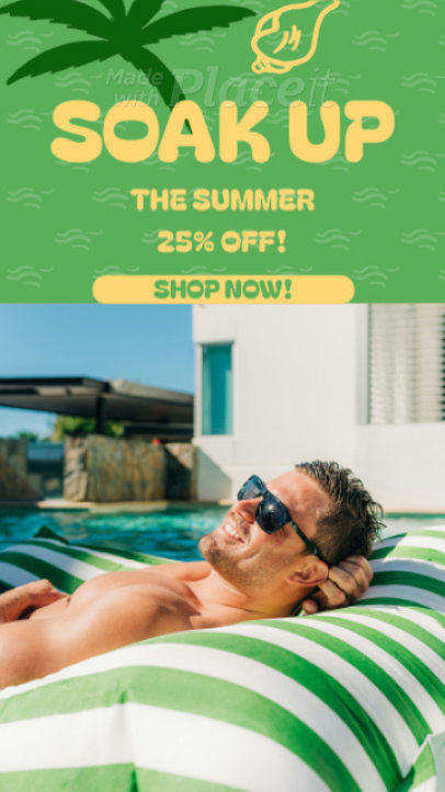 Instagram Story Video Template for a Summer Sale Special Discount Offer 8371