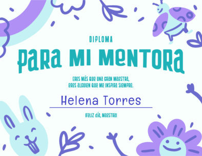 Certificate Design Creator with Smiling Flowers for Teachers Day