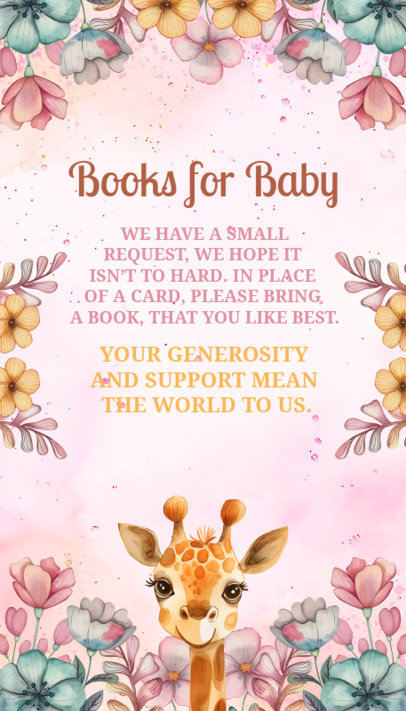 Business Card Creator to Celebrate a Baby Shower With a Giraffe Graphic 6634b