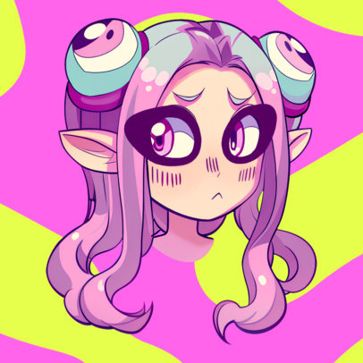 Y2K Twitch Emote Generator With an Ink War Game-Inspired Character