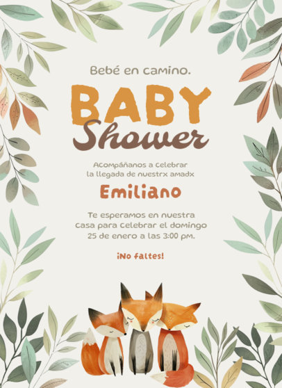 Illustrated Greeting Card Creator for a Baby Shower Invitation