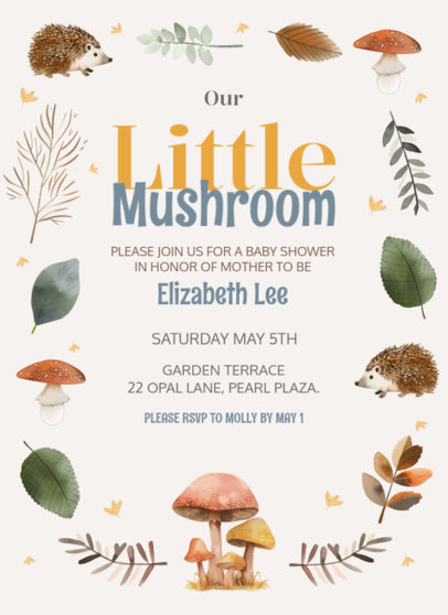 AI-Generated Greeting Card Template Featuring a Baby Shower Event