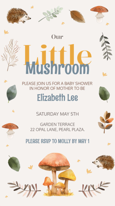 AI-Generated Instagram Story Template Featuring a Baby Shower Event 6636c