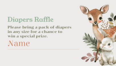 Event-Themed Business Card Generator for a Baby Shower 6636a