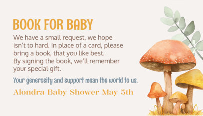 AI-Generated Business Card Template Featuring a Baby Shower Event 6636c