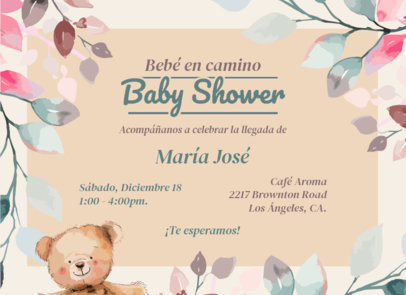 Greeting Card Generator Featuring a Baby Shower Event Invitation 6637a