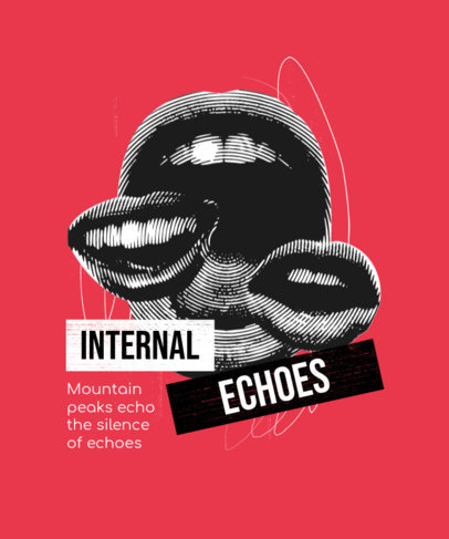 Streetwear-Inspired T-Shirt Design Template Featuring Mouth Graphics ed7024a