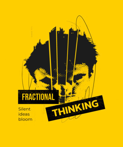 T-Shirt Design Creator Featuring a Split Head and a Phrase ed7024f