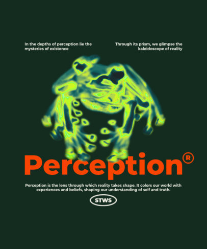 T-Shirt Design Creator Featuring an Illustrated Frog with a Modern Aesthetic ed7022f