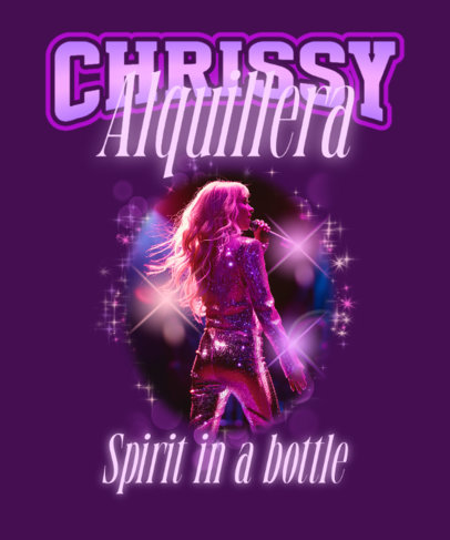 T-Shirt Design Generator Inspired by a Popular 90s Singer With a Bootleg Theme 6545a