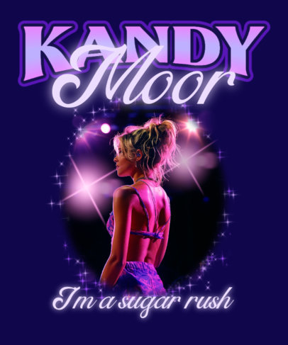 T-Shirt Design Creator for Music Fanatics Featuring a Bootleg Aesthetic 6545b