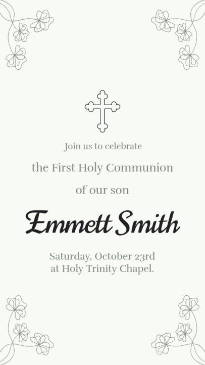 Instagram Story Generator for a Catholic First Holy Communion Event 6638a