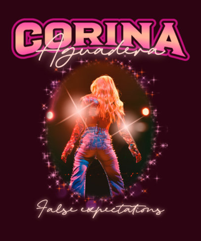 T-Shirt Design Template for Pop Enthusiasts With a Bootleg-Themed Style