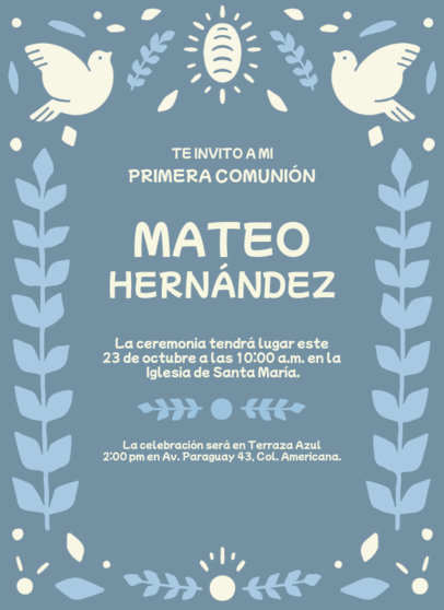 Greeting Card Creator With a Christian Theme for a First Holy Communion Event