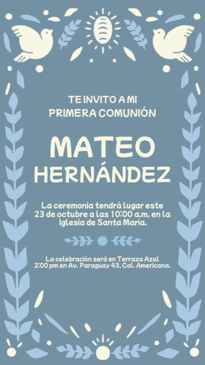 Instagram Story Creator With a Christian Theme for a First Holy Communion Event 6639b