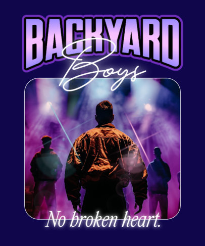 Bootleg-Themed T-Shirt Design Generator With a Boy Band-Inspired Quote