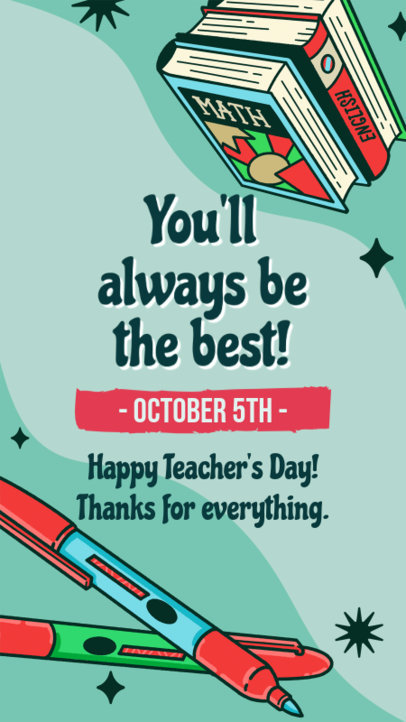 Instagram Story Creator for a Teacher's Day-Themed Quote