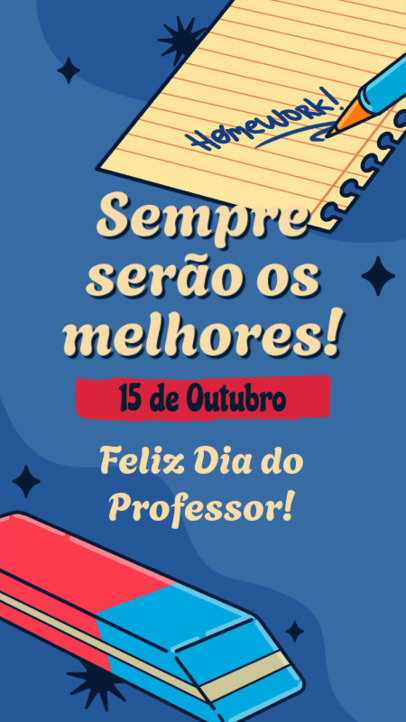 Teacher's Day Instagram Story Maker Featuring a Sweet Message