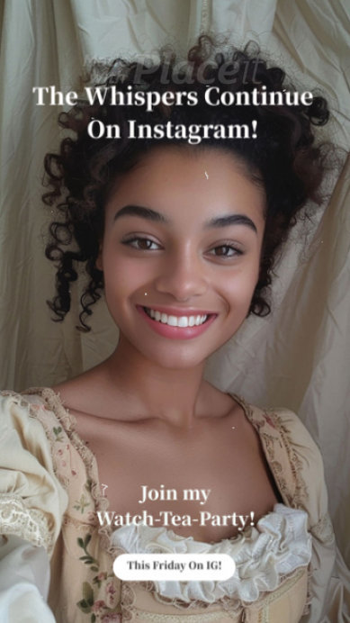 Instagram Story Video Maker Featuring a Watch Tea-Party Inspired by a Historical Romance
