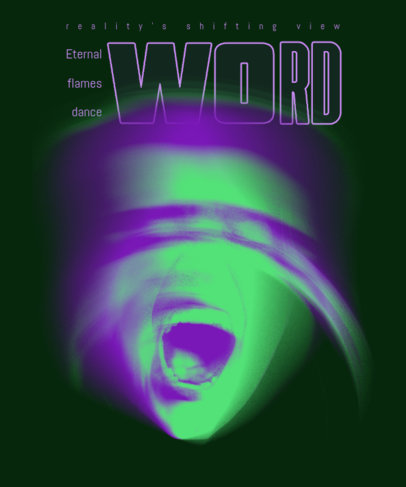 Abstract T-Shirt Design Template Featuring a Streetwear Theme