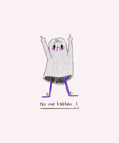 T-Shirt Design Generator Featuring a Dark Humor-Themed Ghost Graphic