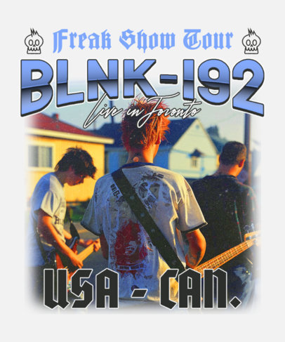 Music T-Shirt Design Maker for a Pop-Punk Band World Tour