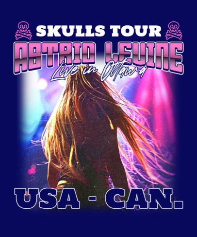 T-Shirt Design Template for a Famous Y2K-Inspired Singer With a Bootleg Theme 6544k