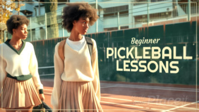 Old Money Sports Aesthetic Intro Video Generator for Pickleball Lessons 6793l 8534