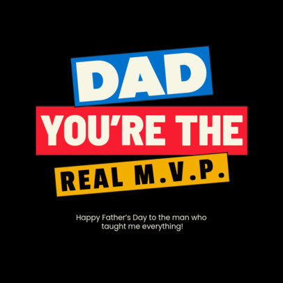 Instagram Post Featuring a Celebratory Theme for Father's Day