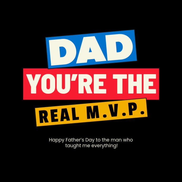 Instagram Post Featuring a Celebratory Theme for Father's Day
