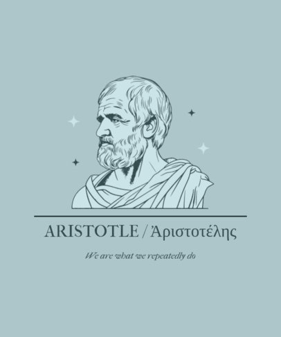Wisdom T-Shirt Design Generator With an Aristotle Graphic 6651f