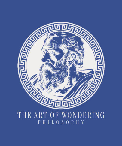 T-Shirt Design Creator Featuring a Philosophy-Themed Layout