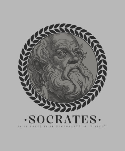 T-Shirt Design Generator With a Socrates-Themed Graphic and an Inspiring Quote 6651d