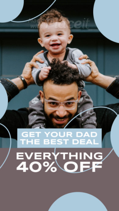 Seasonal Instagram Story Video Creator for a Father's Day-Themed Campaign