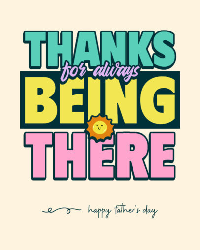 Instagram Post Generator for Father's Day Featuring a Gratitude Phrase