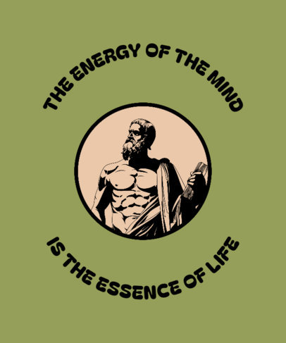 T-Shirt Design Generator With a Wisdom Quote and a Greek Philosopher