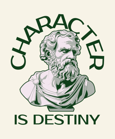 Ancient Greek T-Shirt Design Generator With a Philosophy Theme
