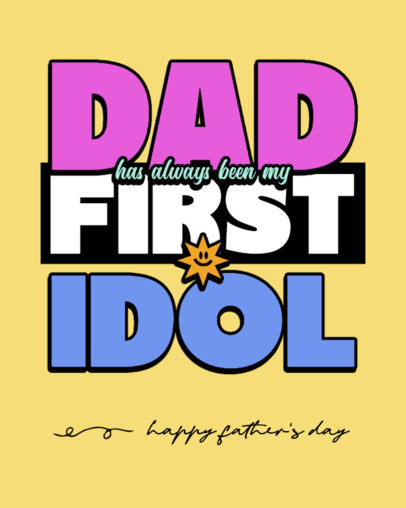 Instagram Post Template with a Phrase to Celebrate Father's Day