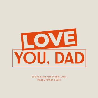 Instagram Post Generator Featuring a Sweet Message to Wish a Happy Father's Day