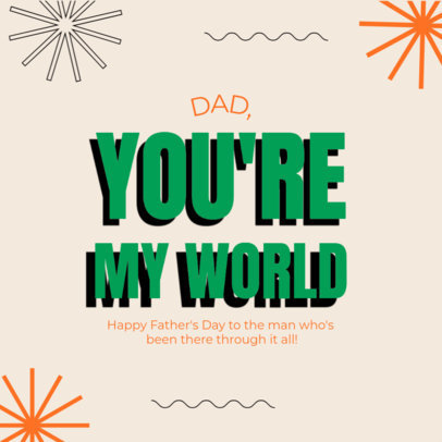 Instagram Post Maker Featuring a Father's Day Theme and a Nice Quote