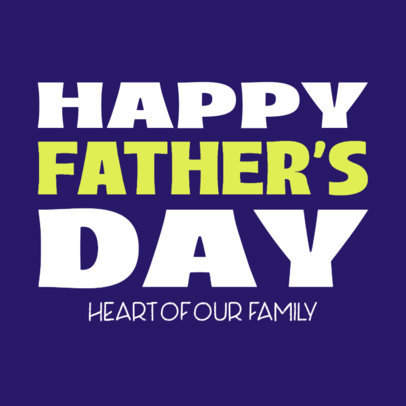 Instagram Post Template Featuring a Happy Father's Day Quote