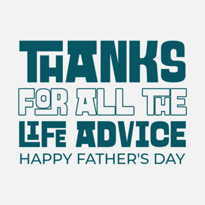Instagram Post Maker with a Thank You Quote for Father's Day