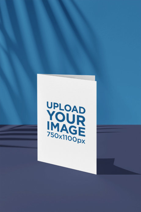 AI-Created Still Greeting Card Mockup Featuring a Colorful Background