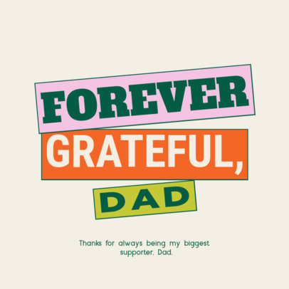 Typographic Instagram Post Maker to Celebrate Father's Day