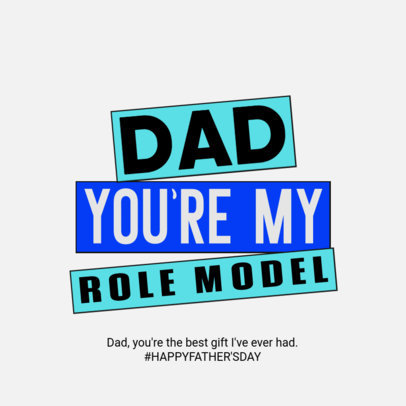 Thankful Instagram Post Template Featuring a Father's Day Theme