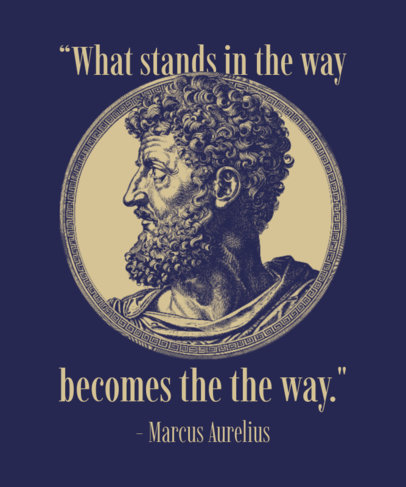 Philosophy-Themed T-Shirt Design Generator With Marcus Aurelius Quote