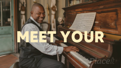 Intro Video Creator for a Music Learning Channel Featuring Animated Text