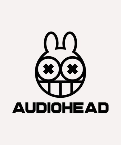 T-Shirt Design Maker Featuring a Rabbit Icon Inspired by a Rock Band 6650